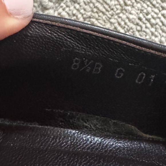 Coach loafers burgundy maroon brown chunky heel classic slip on leather 8.5 - Picture 9 of 11